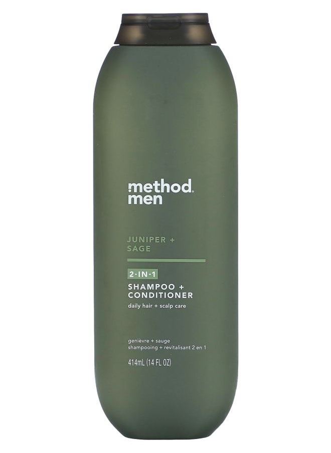 Men 2-In-1 Shampoo + Conditioner Juniper + Sage 14 fl oz (414 ml)