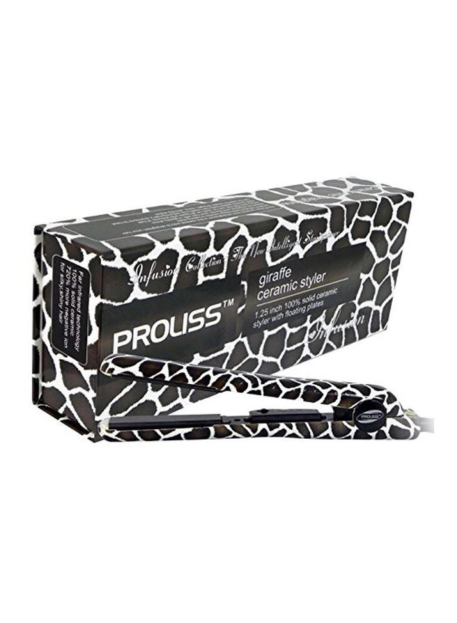 Giraffe Printed Flat Iron Black