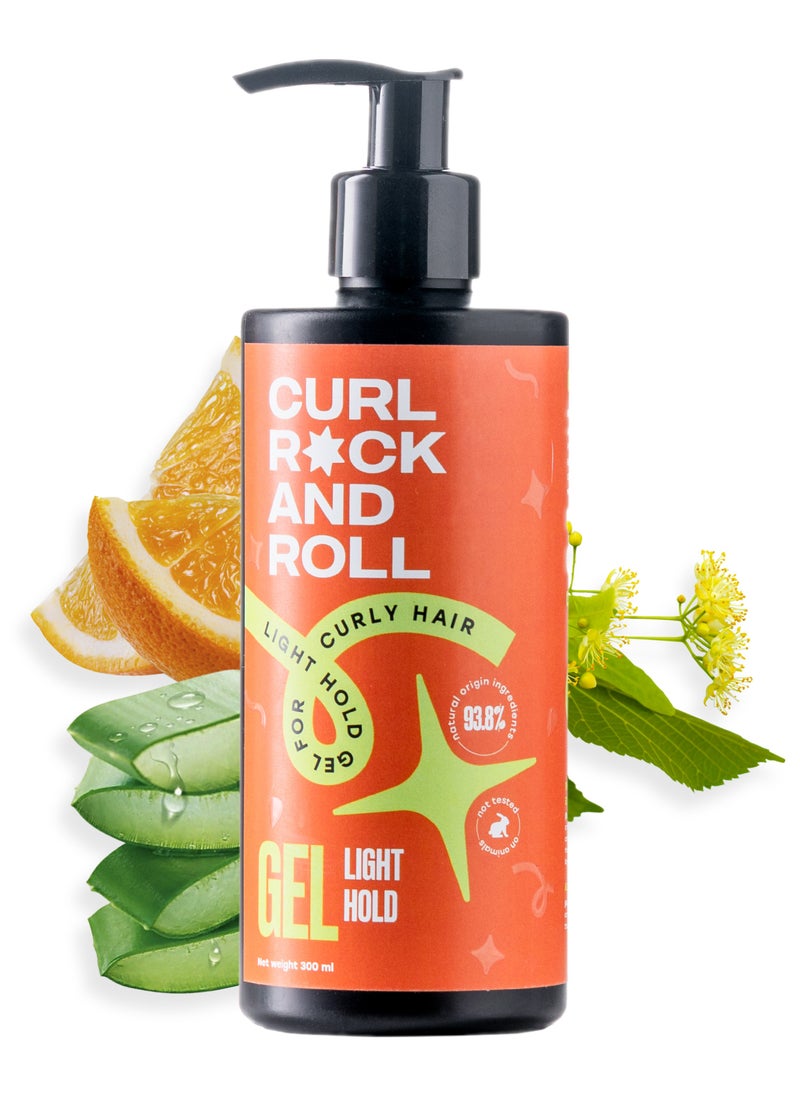 Curl Rock and Roll Hair Styling Gel - Moisturizes and Nourishes - Paraben-Free & Sulfate-Free - Light Hold, 300 ml