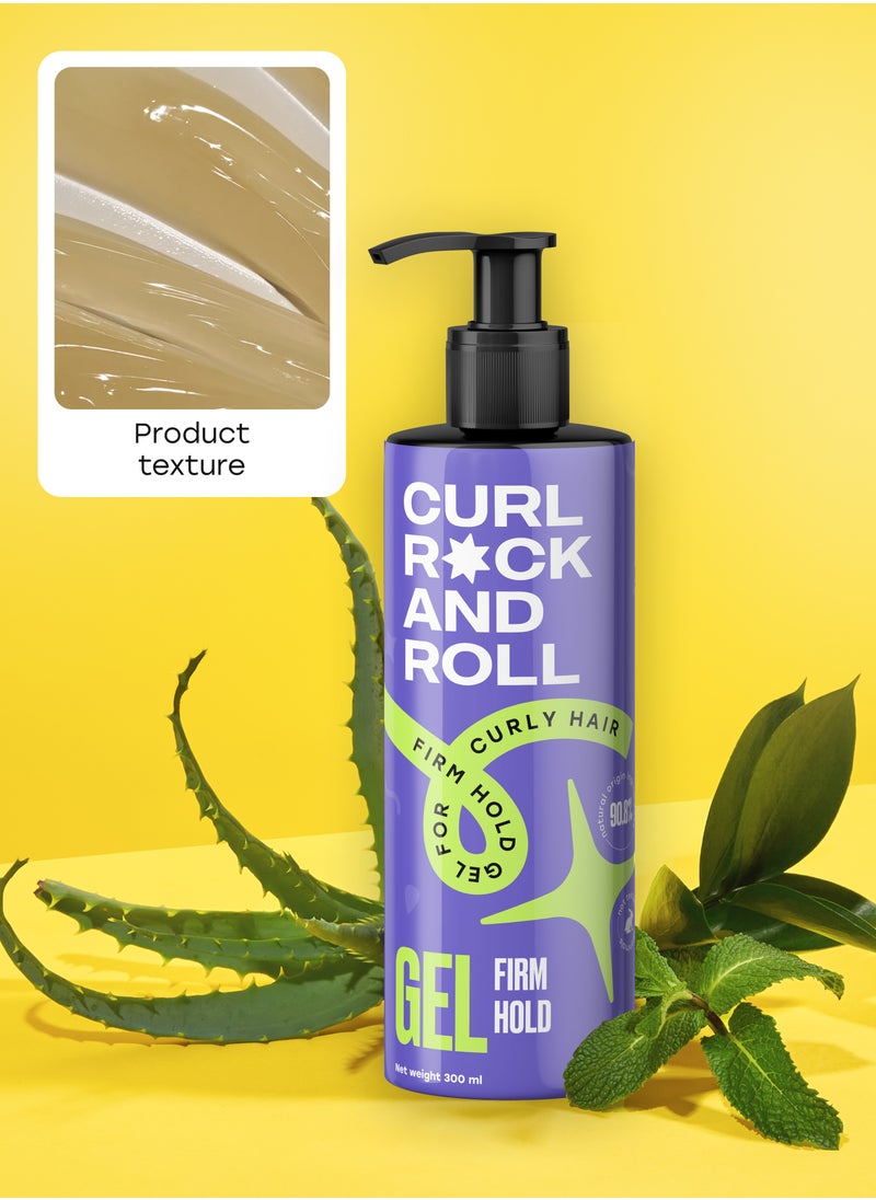 Curl Rock and Roll Hair Styling Gel - Moisturizes and Nourishes - Paraben-Free & Sulfate-Free - Strong Hold, 300 ml