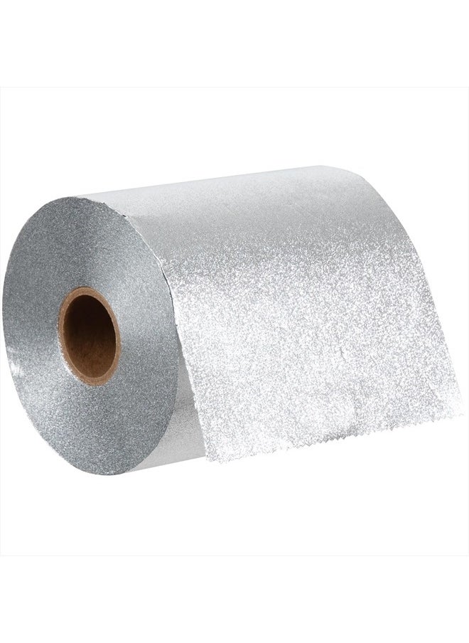 Expert Embossed Aluminum Foil Roll, 320 Ft Hair Foils for Color Application and Highlighting Services, Silver, Medium, 5W