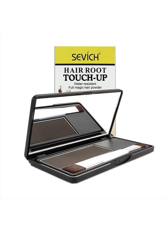 Hair Root-Touch-Up, Hairline Shadow Instantly Hair Powder Shadow, Quick Cover Grey Hair Root Concealer with Brush, 8g Dark Brown