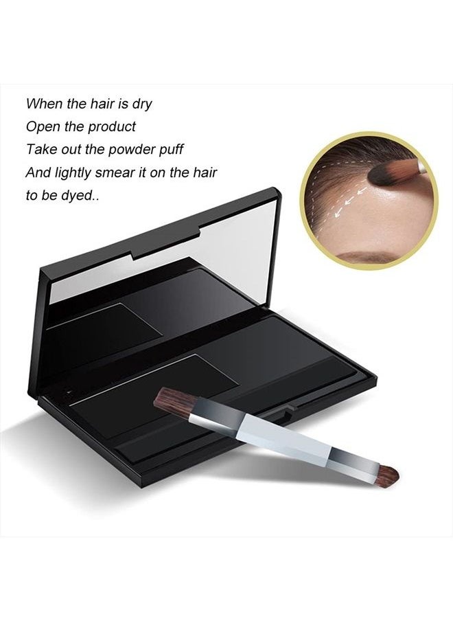 Hair Root-Touch-Up, Hairline Shadow Instantly Hair Powder Shadow, Quick Cover Grey Hair Root Concealer with Brush, 8g Dark Brown