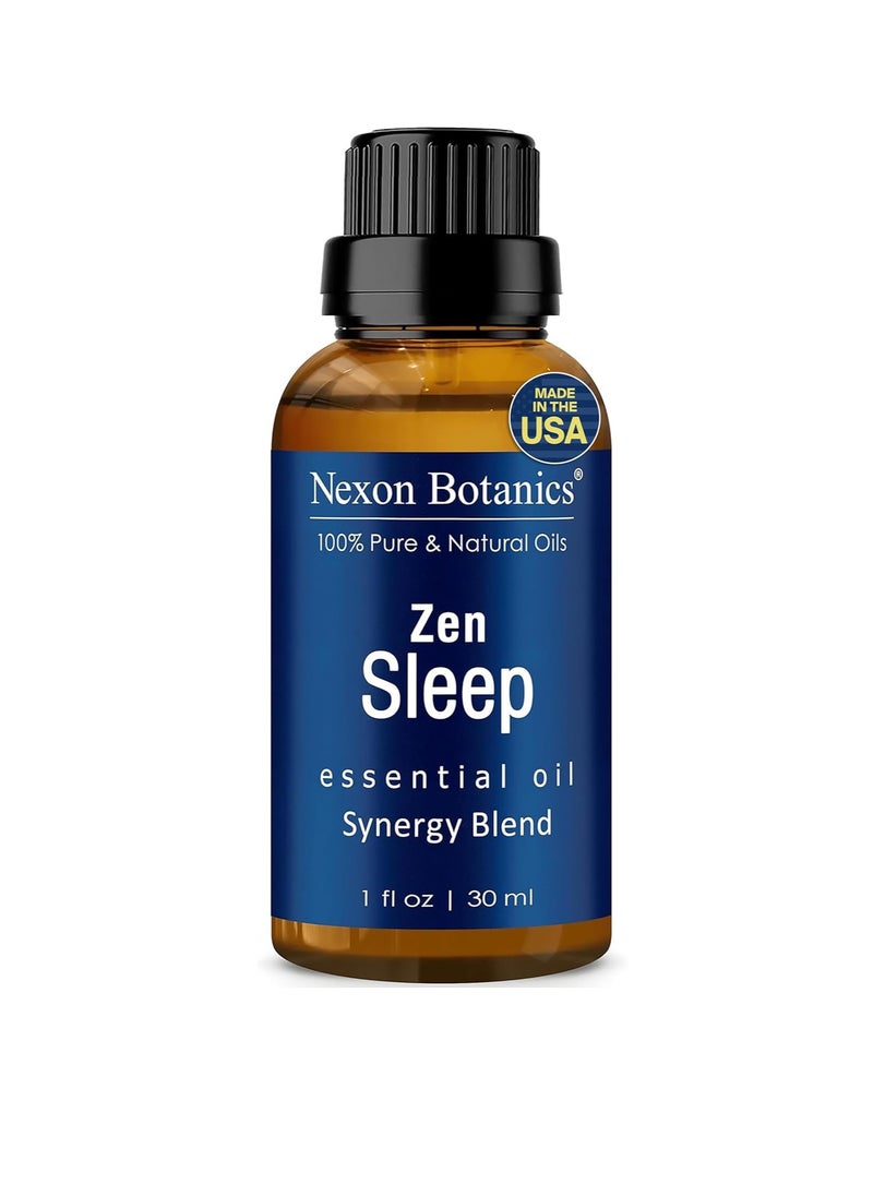 Zen Sleep Essential Oil Blend for Diffuser 30ml - Rosemary, Lavender Based Sleep Oil for Relaxing, Good Night Sleeping - Calming Essential Oils for Humidifiers - Sweet Dreams Oil - Nexon Botanics