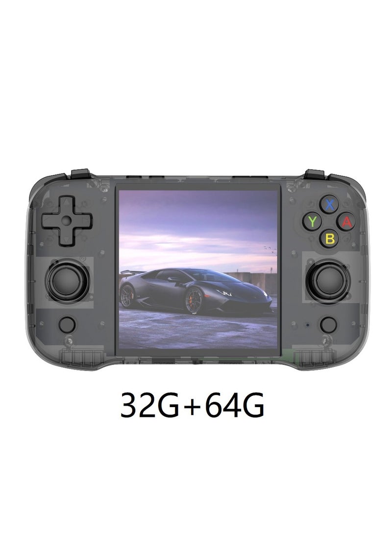 R46S Handheld Retro Gaming Console Linux System with 32G+64G TF Card, Preloaded with 8000+ Games,4-inch 1:1 HD720*720 Screen,FPS 60HZ 4000mAh,wifi bluetooth(Orange 64G)