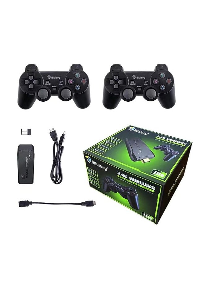 Game Console 4K HD Video Game Console 2.4G Dual Wireless Controller, Classic 64GB Retro TV Game Console 10000 Game Stick