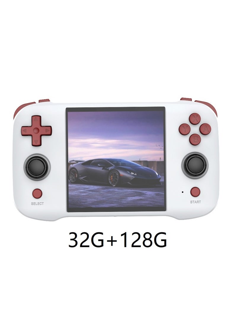 R46S Handheld Retro Gaming Console Linux System with 32G+128G TF Card, Preloaded with 8000+ Games,4-inch 1:1 HD720*720 Screen,FPS 60HZ 4000mAh,wifi bluetooth(White 128G)