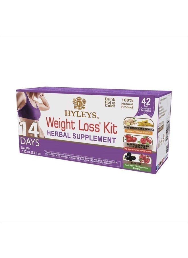 14 Day Weight Loss Tea – 42 Tea Bags – Garcinia Cambogia, Matcha Green Tea, Senna & Natural Flavors – Supports Weight Loss, Digestion & Metabolism