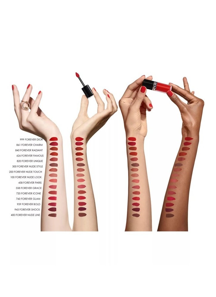 Rouge Dior Forever Liquid Lipstick 840 Forever Radiant – 6ml | Ultra-Pigmented, Transfer-Proof, Long-Lasting Matte Finish