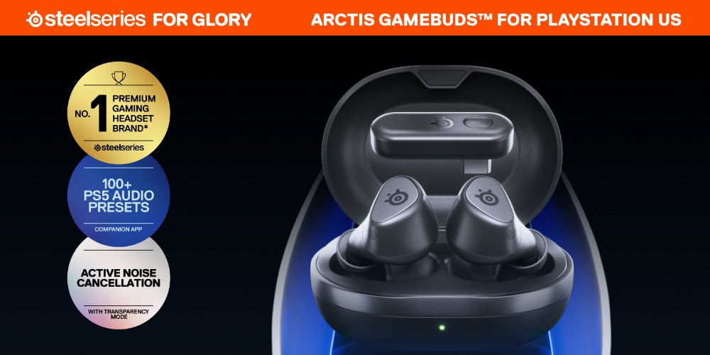 Arctis GameBuds True Wireless Noise Cancelling Gaming Earbuds for PS5, PS4, PC, Switch - Black