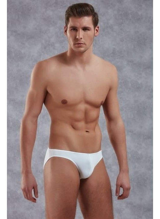 Men's Modal Thin Waistband White Slip C1T8N2O1