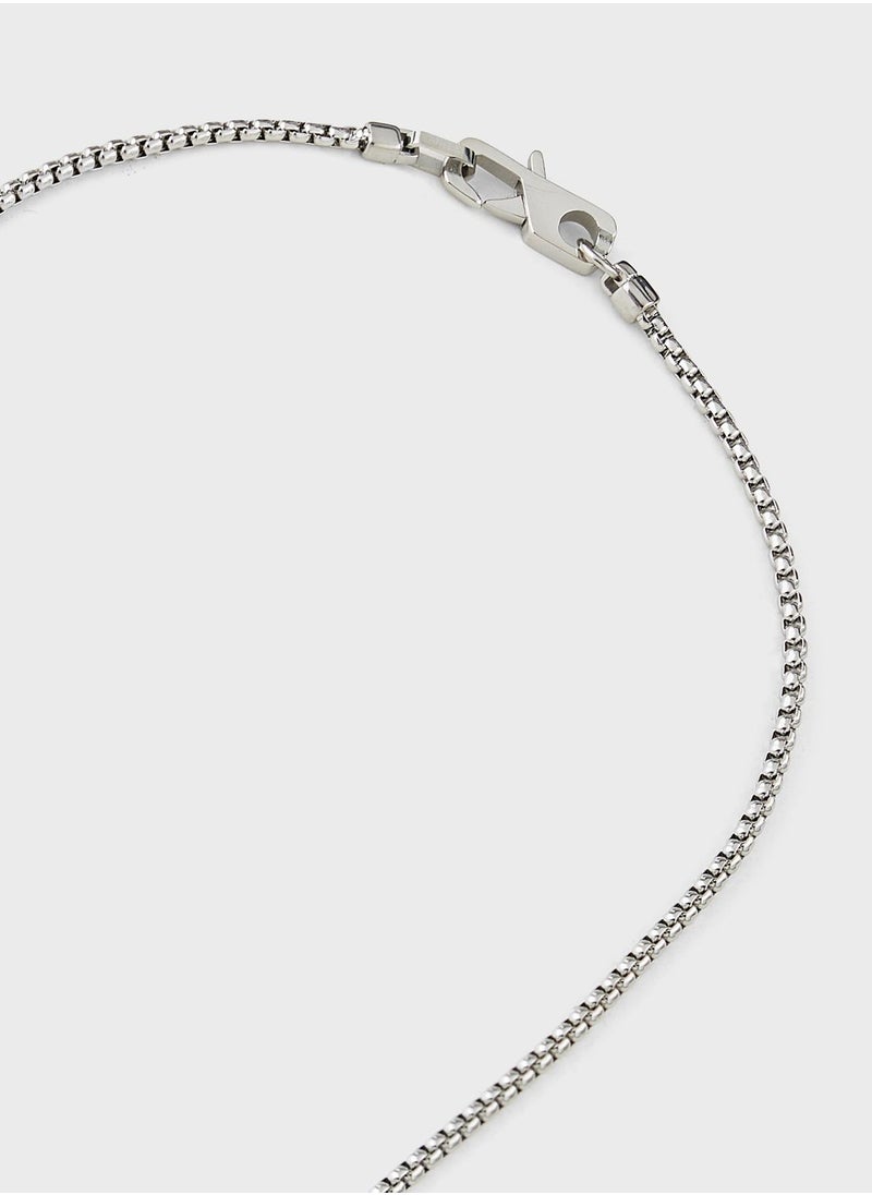 Casual Pave Ring Necklace