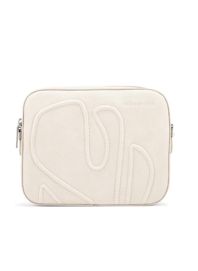 Maze Crossbody Bag in White Made from 11 Recycled Bottles