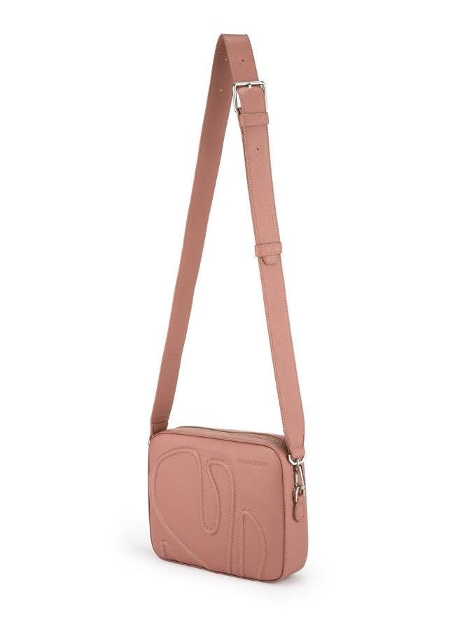 Maze Crossbody Bag in Pink Made from 11 Recycled Bottles