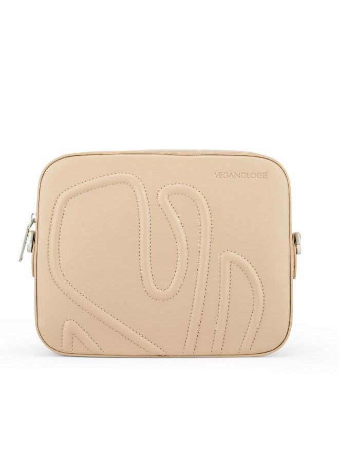 Maze Crossbody Bag in Beige Made from 1.5 Bamboo Stems