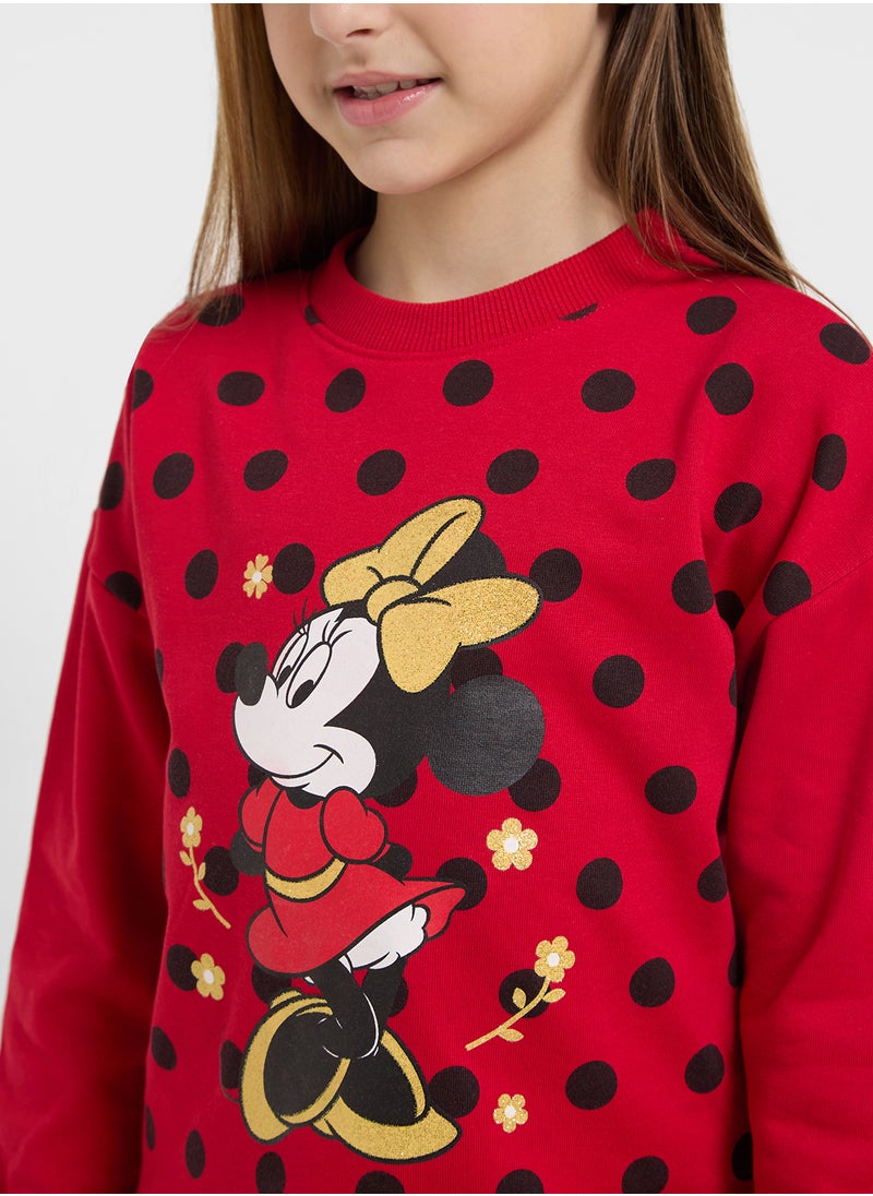 Minne Mouse Graphic Sweat Shirt