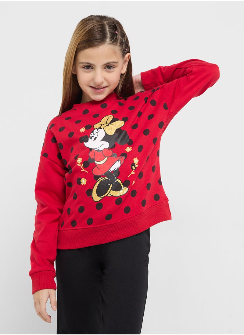 Minne Mouse Graphic Sweat Shirt