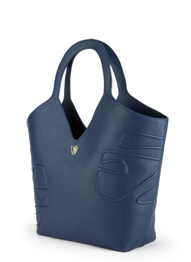 Maze Tote Bag in Blue Made from 18 Recycled Bottles