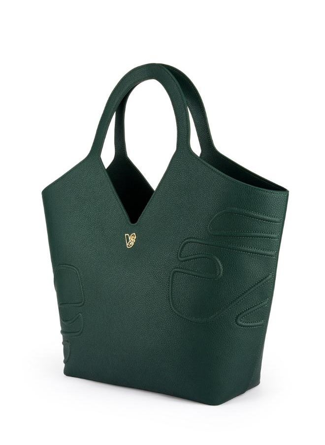 Maze Tote Bag in Green Made from 18 Recycled Bottles