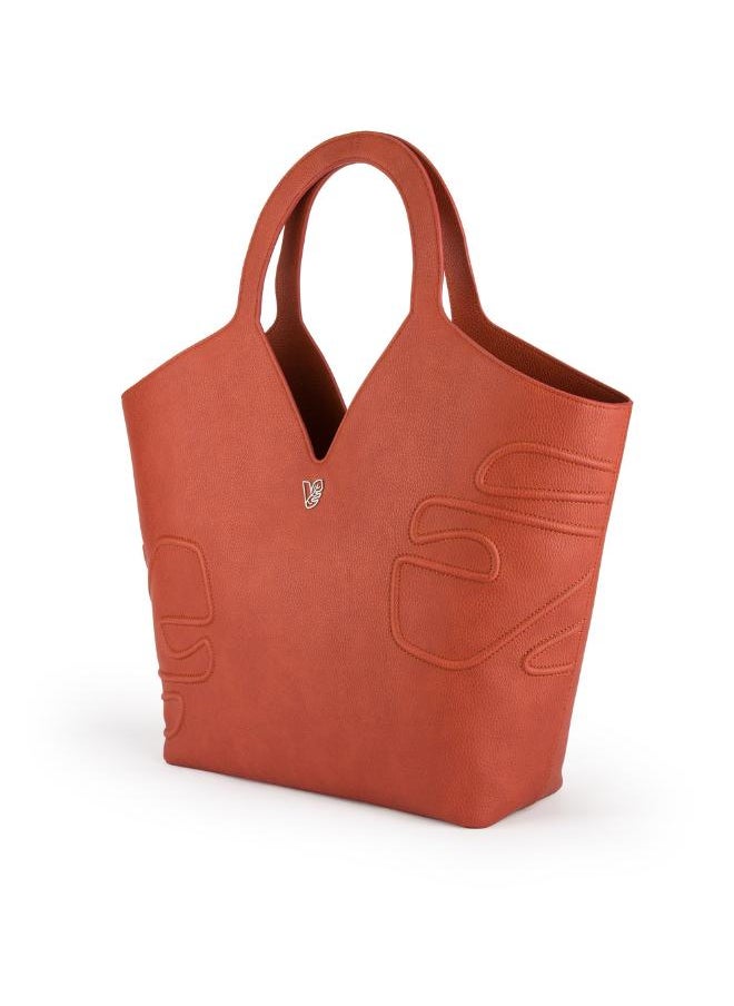 Maze Tote Bag in Brown Made from 18 Recycled Bottles