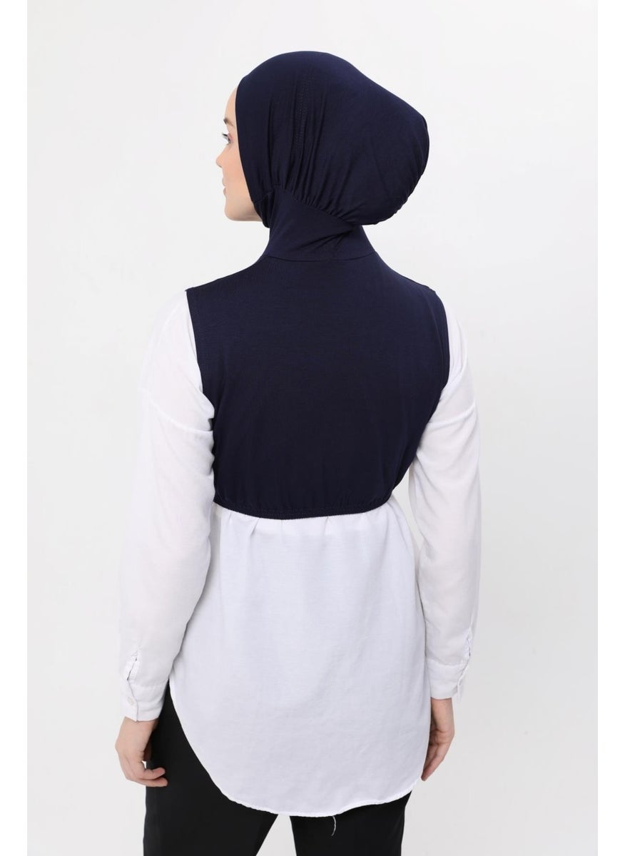 Zero Sleeves Neck Collar Bonnet Half Body