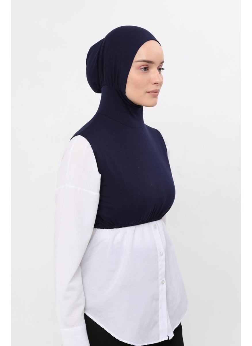 Zero Sleeves Neck Collar Bonnet Half Body