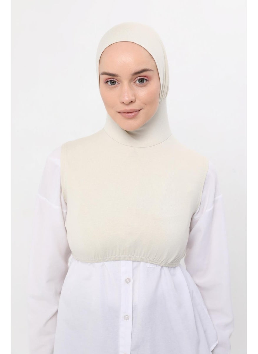 Zero Sleeves Neck Collar Bonnet Half Body