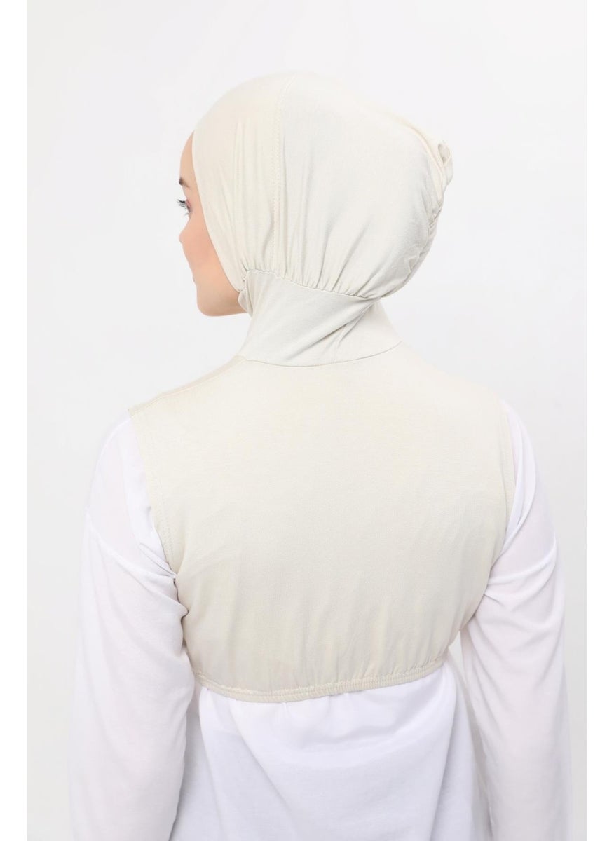 Zero Sleeves Neck Collar Bonnet Half Body