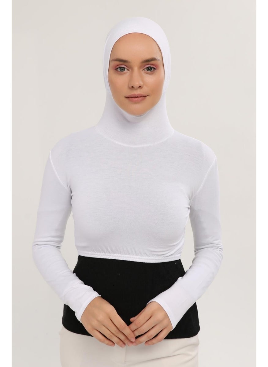 Long Sleeve Neck Collar Bonnet Half Body