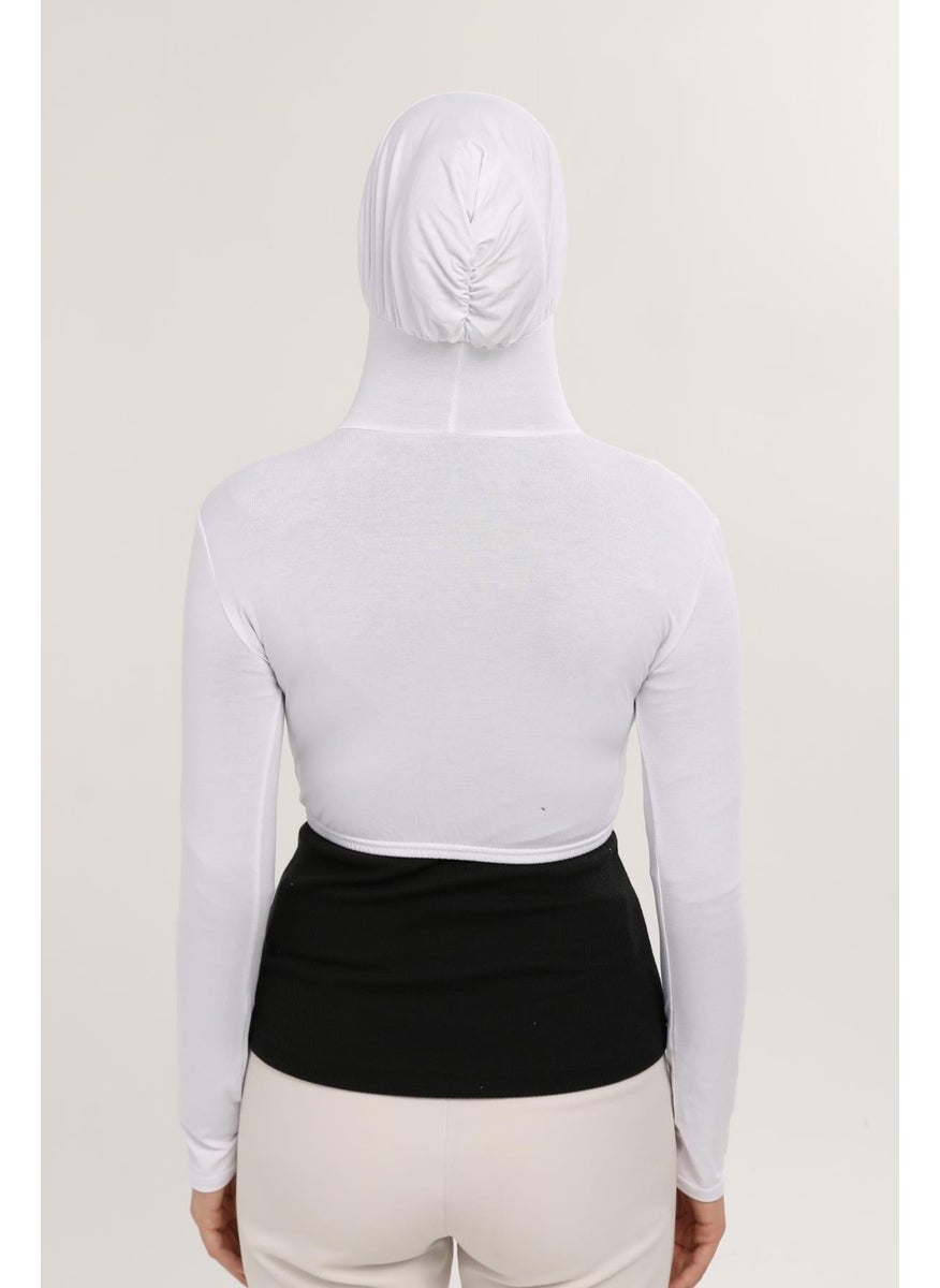 Long Sleeve Neck Collar Bonnet Half Body