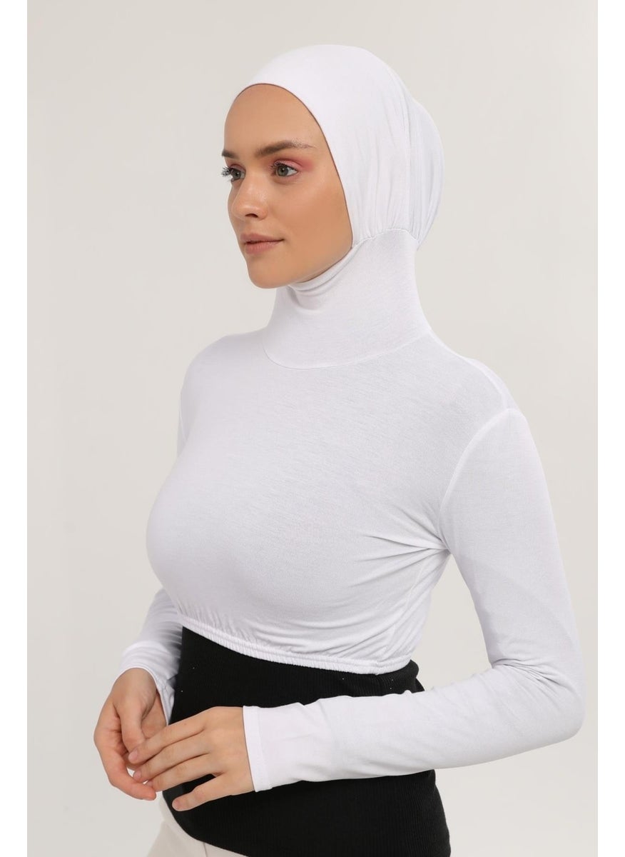 Long Sleeve Neck Collar Bonnet Half Body