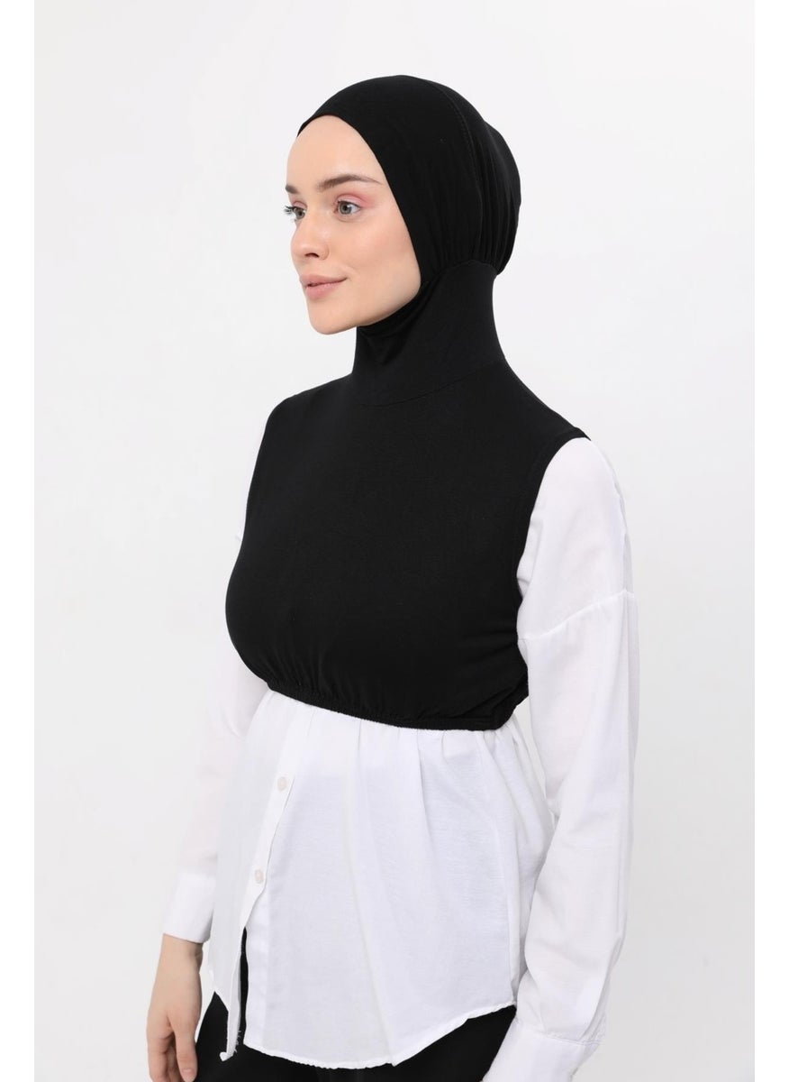 Zero Sleeves Neck Collar Bonnet Half Body