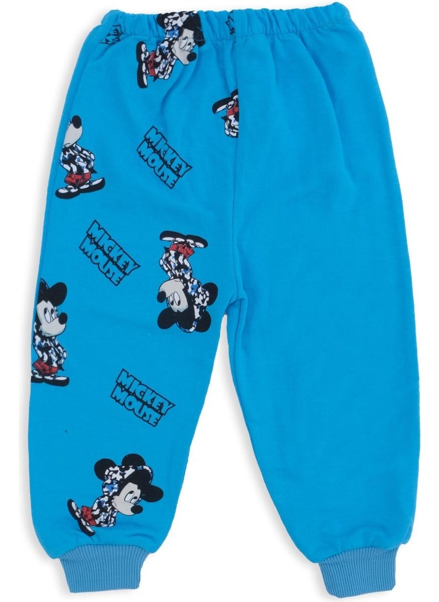 Baby Boy Mickey Mouse Printed Hat Bottom Top 2 Piece Set