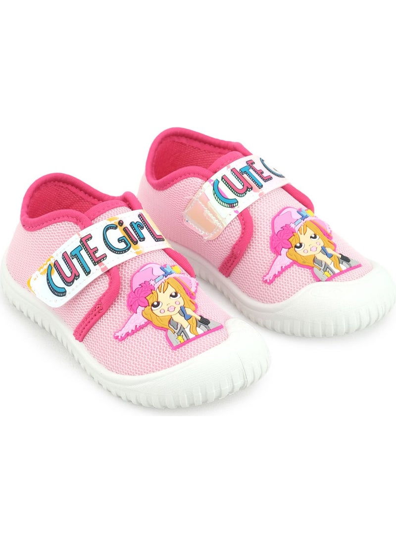 Summer Girl's Velcro Adjustable Linen Shoes