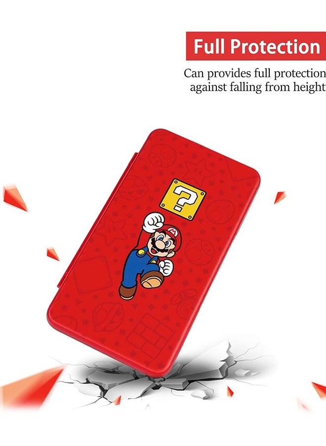 24 Switch Game Card Case for Nintendo Switch OLED, Switch Lite, Cute Game Holder Cartridge Case for Game Cards and SD Cards, Kawaii Portable Compact Storage Case Box