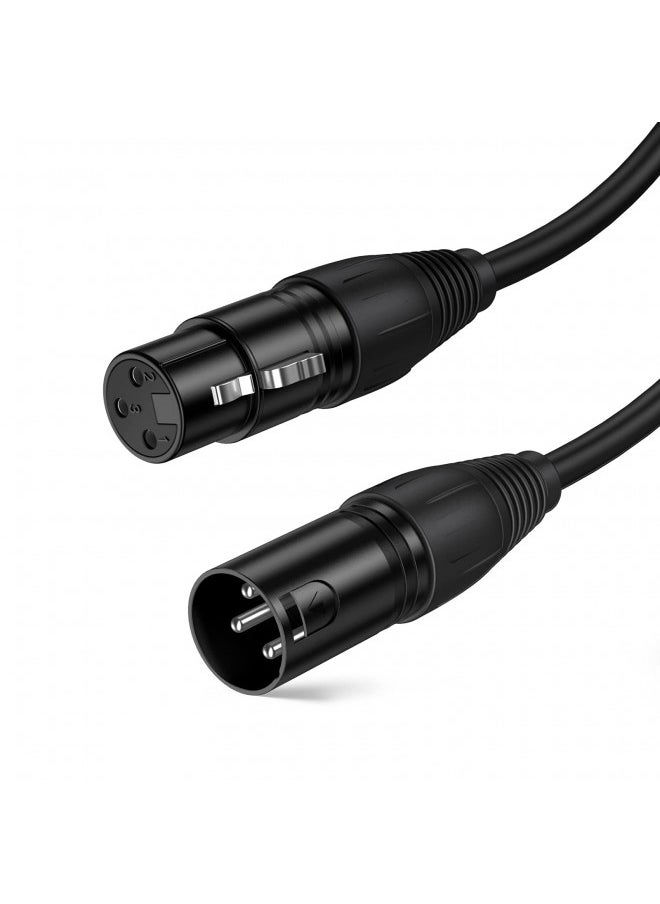 CableCreation XLR Microphone Cable, 6 FT XLR Male to XLR Female Balanced 3 PIN Mic Cables, Black