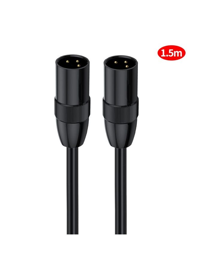 JUNSUNMAY XLR Male to Male Mic Cord 3 Pin Audio Cable Balanced Shielded Cable, Length:1.5m