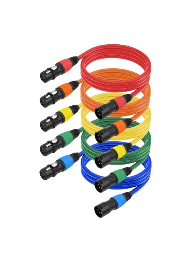 5 Color / Set JC1015 XLR 3pin Male to Female Audio Cable, Length:1m