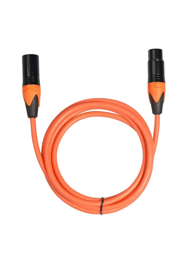 XRL Male to Female Microphone Mixer Audio Cable, Length: 3m (Orange)