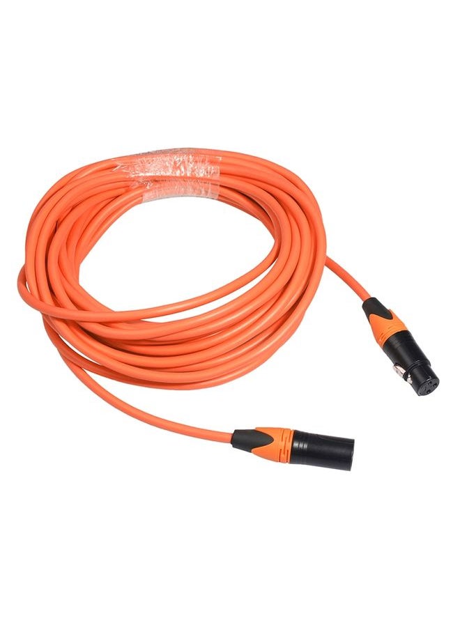 XRL Male to Female Microphone Mixer Audio Cable, Length: 3m (Orange)