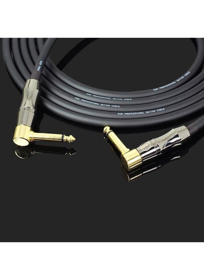 KGR Guitar Cable Keyboard Drum Audio Cable, Specification: 3m(Double Elbow Jack)