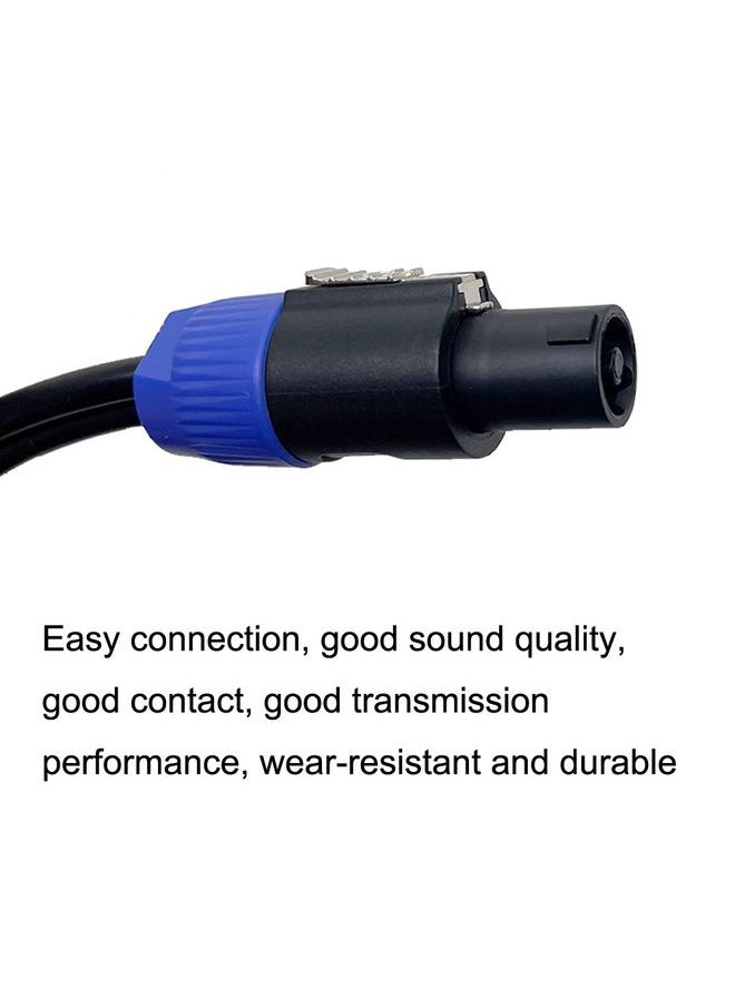 Male To Male Four Core Ohm Cable Audio Cable Ring Stage Speaker Cable 1m(Blue Black)