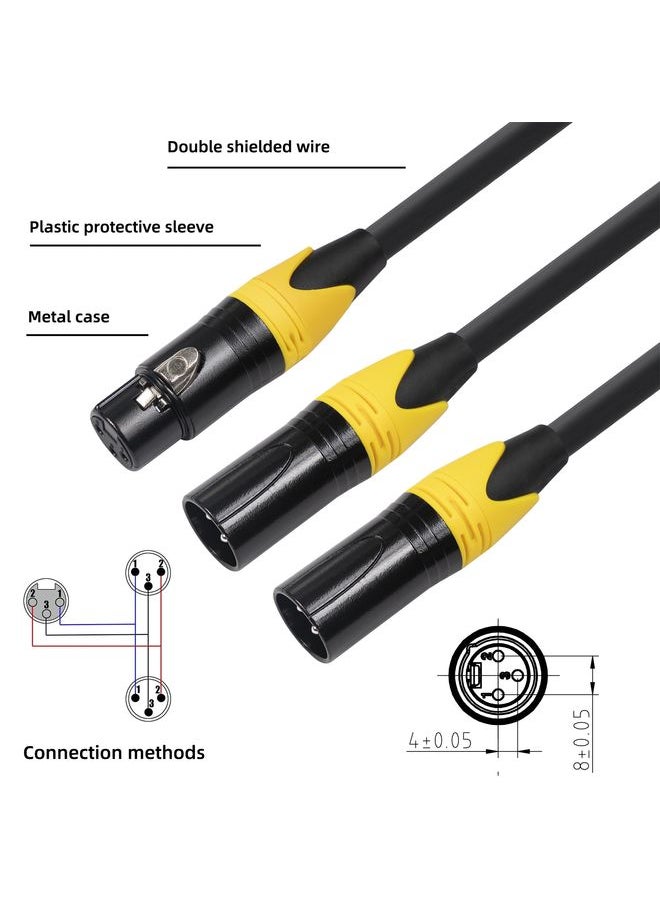 XK303MMF-10  3pin XLR Female to Dual XLR  Male Audio Cable, Length: 1m