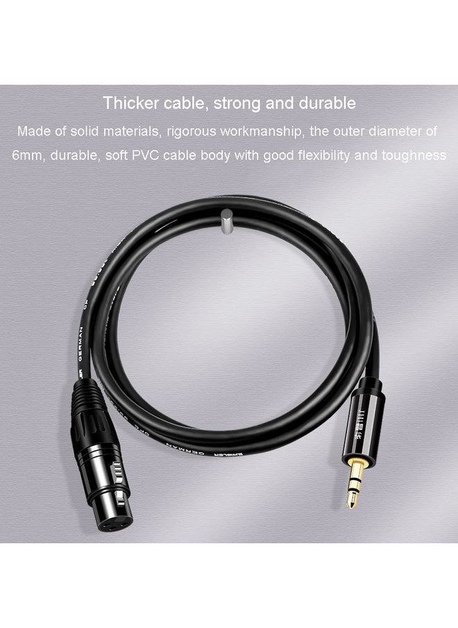 JINGHUA 3.5mm Male To XLR Female Microphone Cable Computer Mixer Audio Cable, Length: 3m