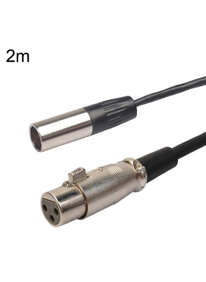 Xlrmini Caron Female To Mini Male Balancing Cable For 48V Sound Card Microphone Audio Cable, Length:2m