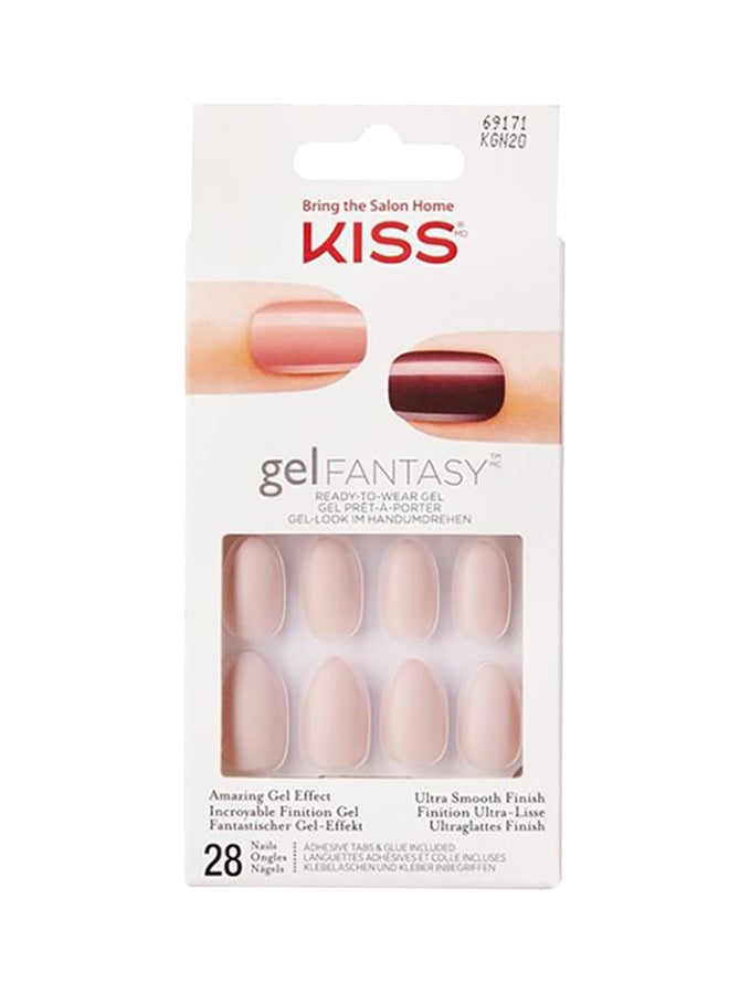 28-Piece Gel Fantasy False Nails Pink