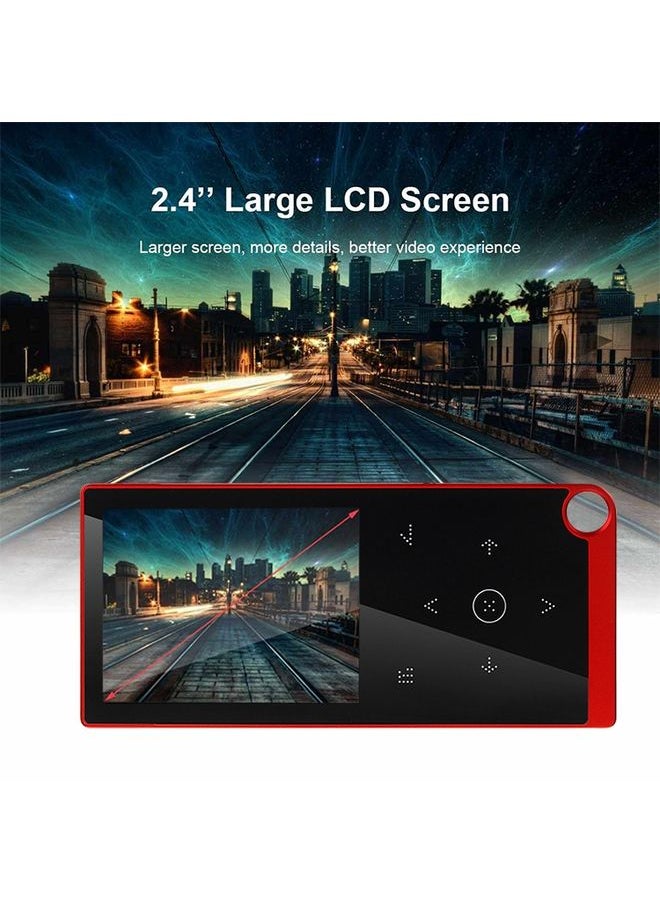 E05 2.4 inch Touch-Button MP4 / MP3 Lossless Music Player, Support E-Book / Alarm Clock / Timer Shutdown, Memory Capacity: 8GB without Bluetooth(Red)