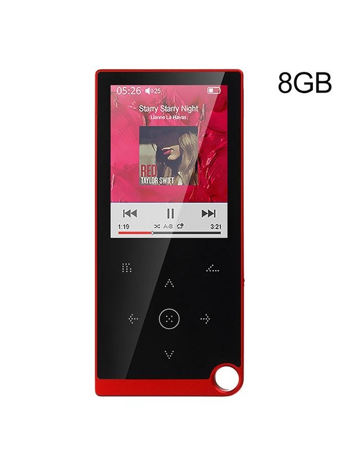 E05 2.4 inch Touch-Button MP4 / MP3 Lossless Music Player, Support E-Book / Alarm Clock / Timer Shutdown, Memory Capacity: 8GB without Bluetooth(Red)