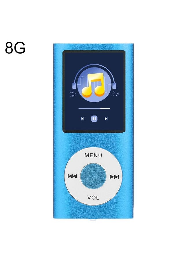 1.8 inch TFT Screen Metal MP4 Player With 8G TF Card+Earphone+Cable(Blue)