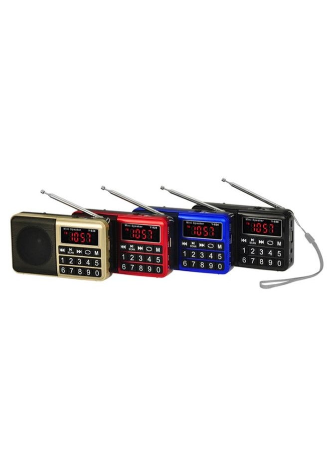 Y-928 FM Radio LED Display MP3 Support  TF Card U Disk(Gold)